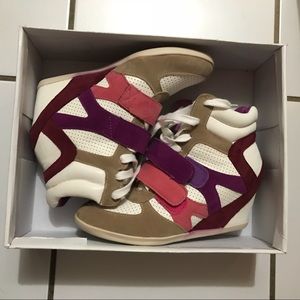 Boots high heels multicolor Never Used